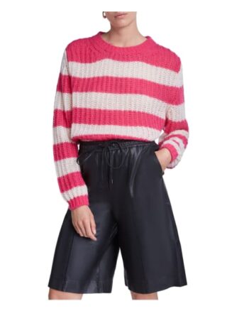 Set Pullover Gestreift rosa