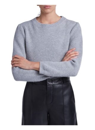 Set Pullover Mit Schulterdetail Aus Merino grau