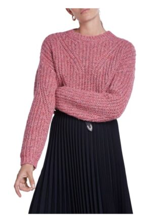 Set Pullover Rundhals Mit Seidenanteil pink
