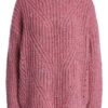 Set Pullover Rundhals Mit Seidenanteil pink