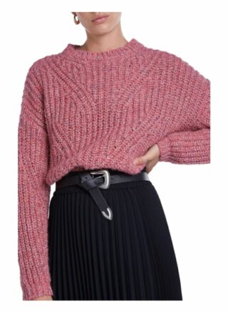 Set Pullover Rundhals Mit Seidenanteil pink