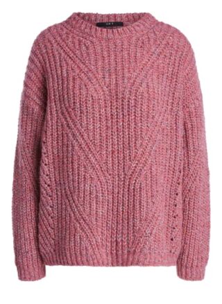 Set Pullover Rundhals Mit Seidenanteil pink
