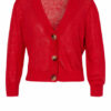 Set Strickjacke Aus Leinen rot