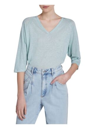 Set T-Shirt Aus Leinen gruen