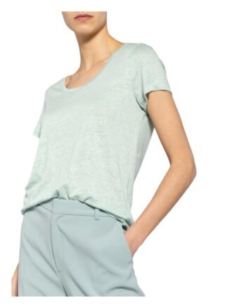 Set T-Shirt Aus Leinen gruen