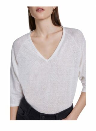 Set T-Shirt Aus Leinen weiss