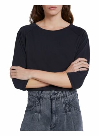 Set T-Shirt In Cupro Optik schwarz