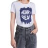 Set T-Shirt Mit Glitterprint weiss
