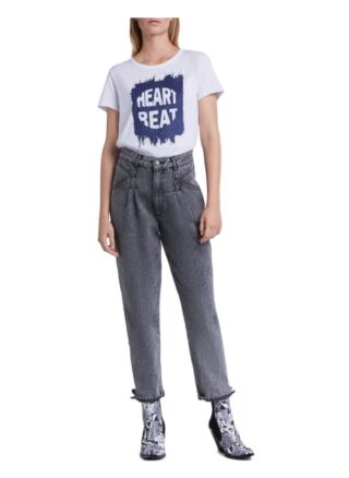 Set T-Shirt Mit Glitterprint weiss