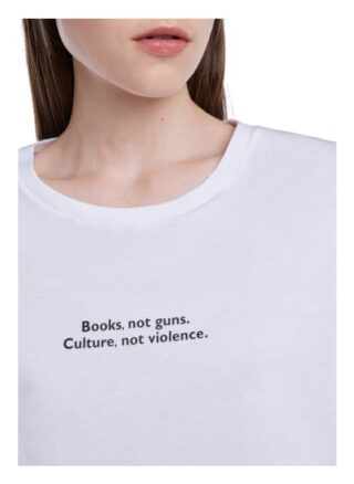 Set T-Shirt Mit Kleinem Statement Print weiss