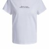 Set T-Shirt Mit Kleinem Statement Print weiss