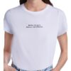 Set T-Shirt Mit Kleinem Statement Print weiss