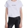 Set T-Shirt Mit Kleinem Statement Print weiss
