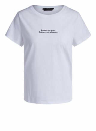 Set T-Shirt Mit Kleinem Statement Print weiss