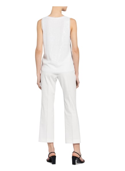 Set Top Mit Paillettenbesatz weiss Set Top Mit Paillettenbesatz weiss