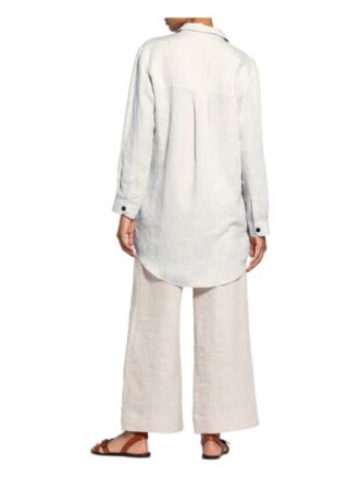 Someday Oversized-Hemdbluse Neline Aus Leinen grau