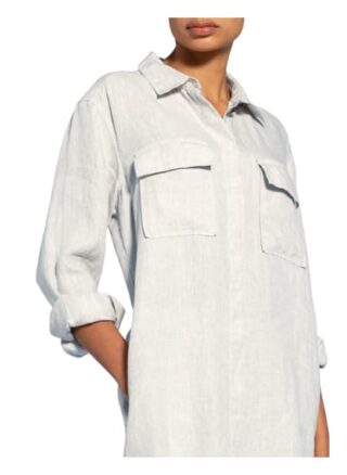Someday Oversized-Hemdbluse Neline Aus Leinen grau