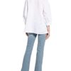 Sophie Leinenbluse Mit 3/4-Arm weiss