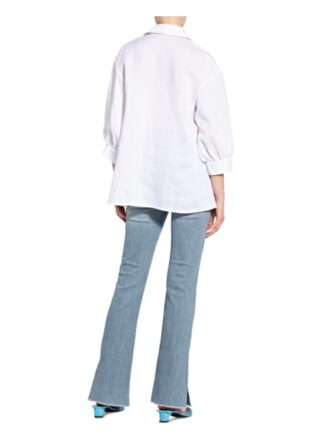 Sophie Leinenbluse Mit 3/4-Arm weiss