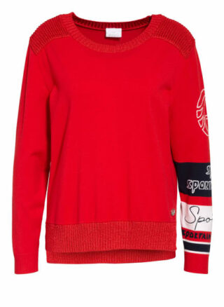 Sportalm Pullover Im Materialmix rot