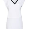 Sportalm T-Shirt Im Materialmix weiss