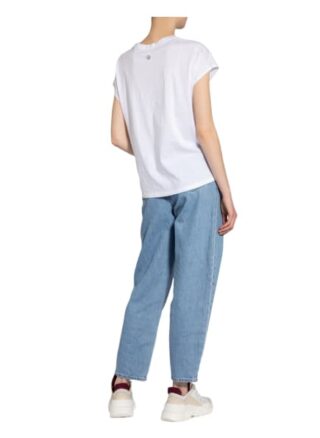 Sportalm T-Shirt Mit Pailletten- Und Schucksteinbesatz weiss