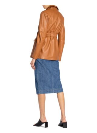 Sportmax Lederblazer Biella braun