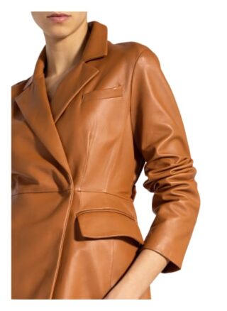 Sportmax Lederblazer Biella braun