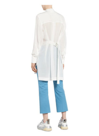 Sportmax Schluppenbluse Aus Seide weiss