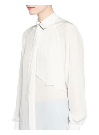 Sportmax Schluppenbluse Aus Seide weiss