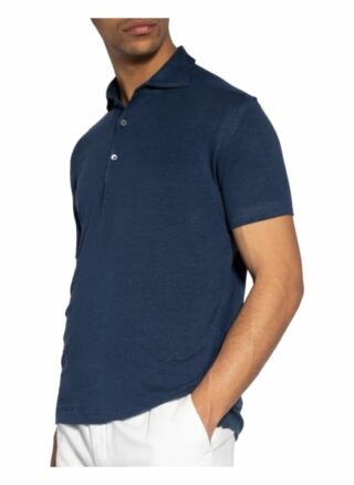Stefan Brandt Jersey-Poloshirt Aus Leinen blau