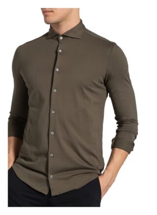 Stefan Brandt Jerseyhemd Otis Slim Fit gruen