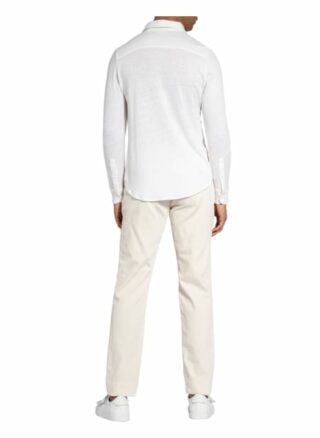 Stefan Brandt Strickhemd Slim Fit Aus Leinen weiss
