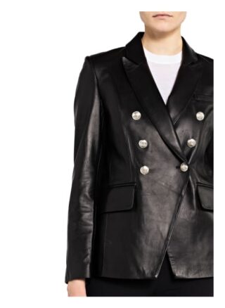 Steffen Schraut Lederblazer schwarz