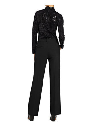 Steffen Schraut Longsleeve Mit Paillettenbesetzt Und Glitzergarn schwarz