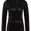 Steffen Schraut Longsleeve Mit Paillettenbesetzt Und Glitzergarn schwarz
