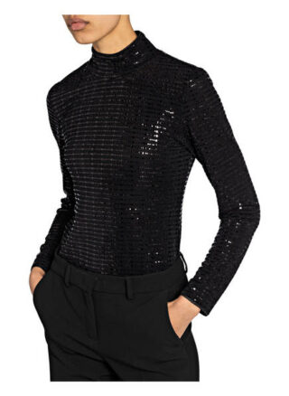 Steffen Schraut Longsleeve Mit Paillettenbesetzt Und Glitzergarn schwarz