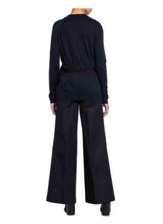 Steffen Schraut Strickjacke Mit Schmucksteinbesatz blau