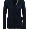 Steffen Schraut Strickjacke Mit Schmucksteinbesatz blau