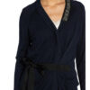 Steffen Schraut Strickjacke Mit Schmucksteinbesatz blau