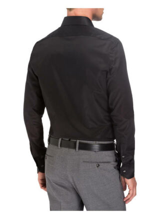 Stenströms Slimline Business-Hemd Herren, Schwarz