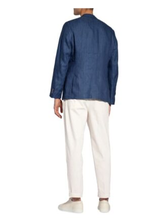 Strokesman's Leinensakko Slim Fit blau