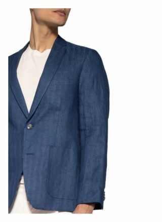 Strokesman's Leinensakko Slim Fit blau