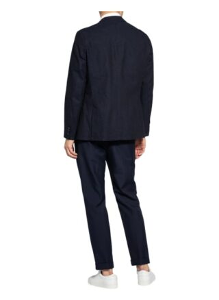 Strokesman's Sakko Extra Slim Fit Mit Leinen blau