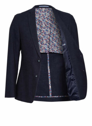 Strokesman's Sakko Extra Slim Fit Mit Leinen blau