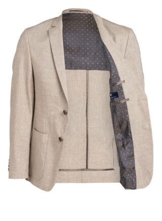 Strokesman's Sakko Regular Fit Mit Leinen beige