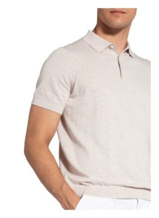 Strokesman's Strick-Poloshirt weiss