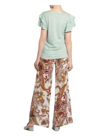 Summum Woman T-Shirt Aus Leinen gruen