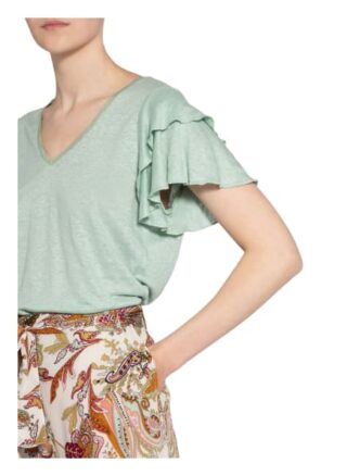 Summum Woman T-Shirt Aus Leinen gruen