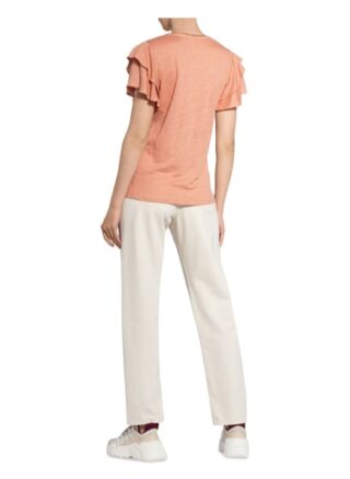 Summum Woman T-Shirt Aus Leinen rosa